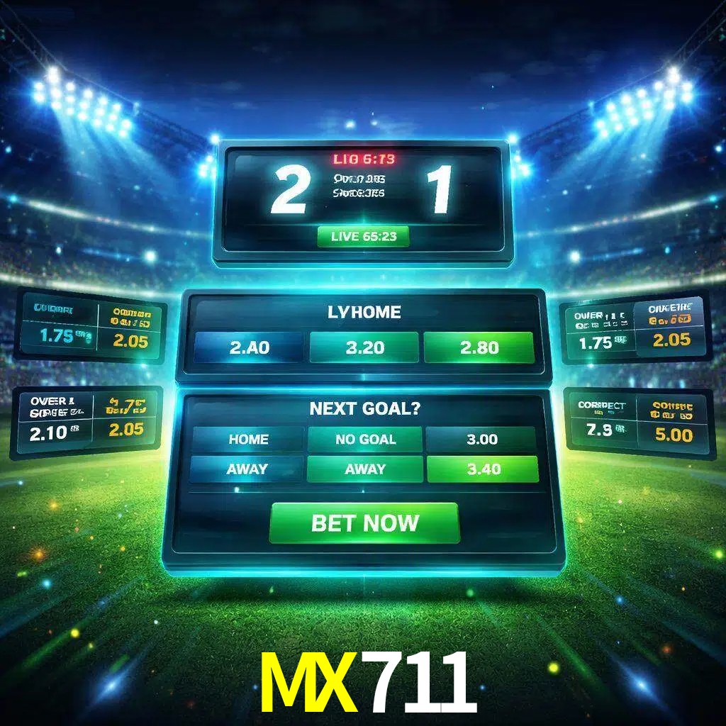 Vista de apuestas en vivo MX711 durante un partido en curso