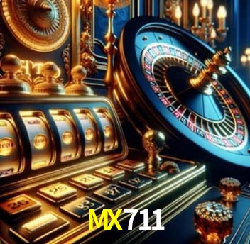 Escena dinámica inspirada en casino con iluminación MX711, cartas, fichas e íconos de juegos digitales en un espacio moderno de juegos.