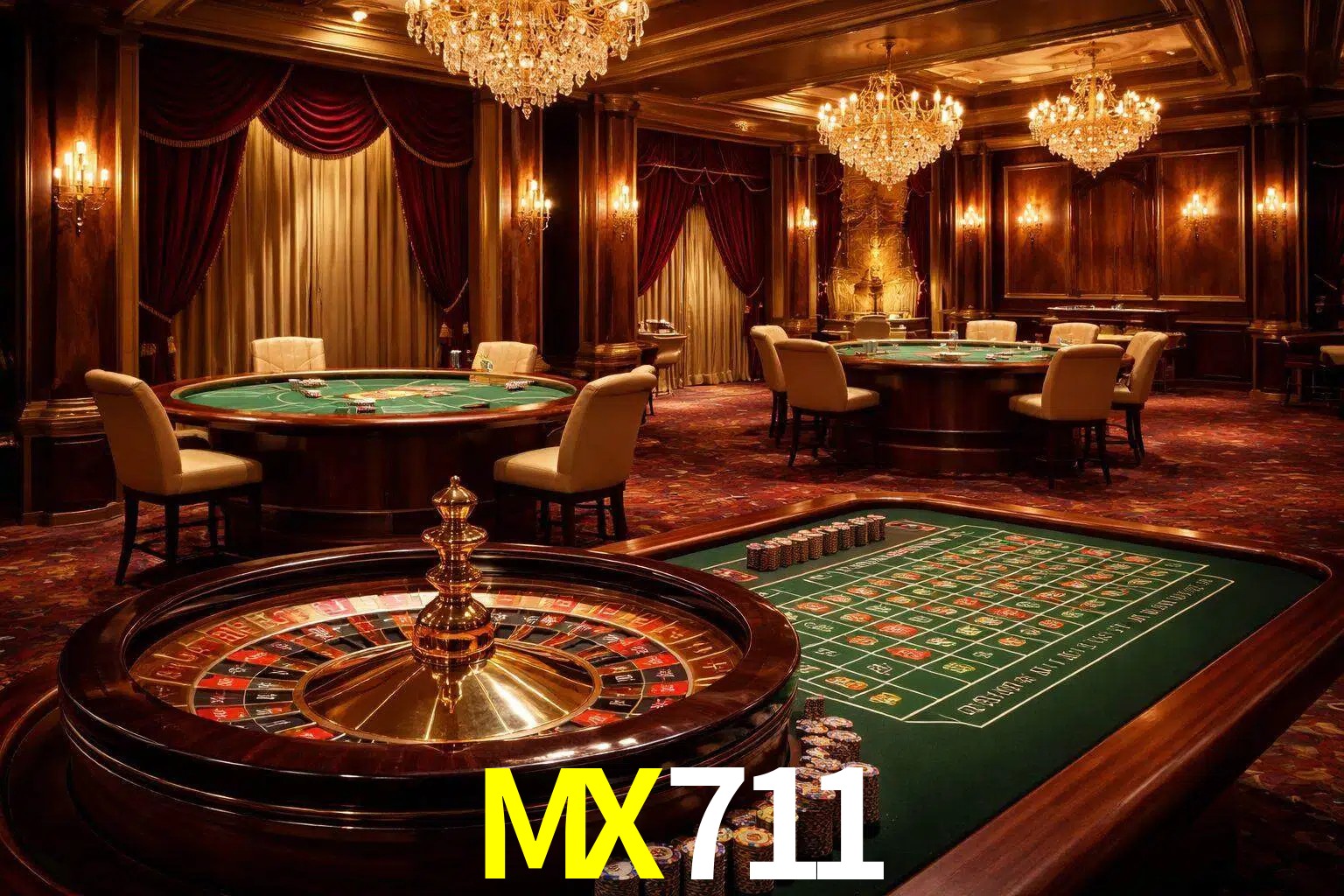 Una escena premium de mesa de casino en vivo con cartas, elementos de ruleta y un ambiente pulido de estudio de transmisión.
